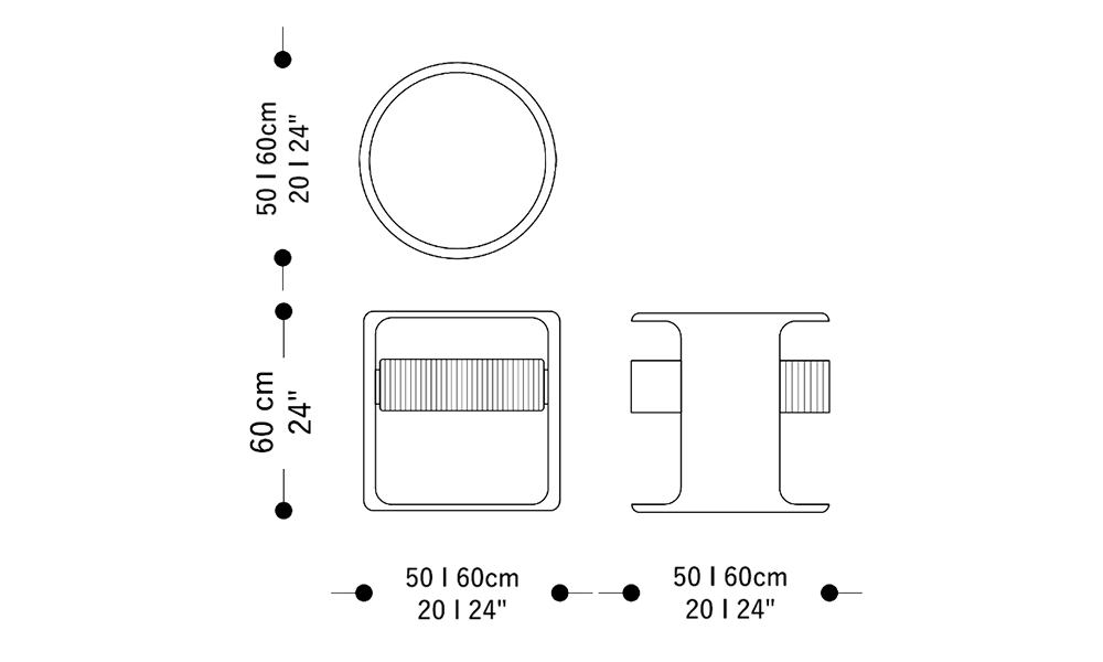 Imagen de las dimensiones principales del producto